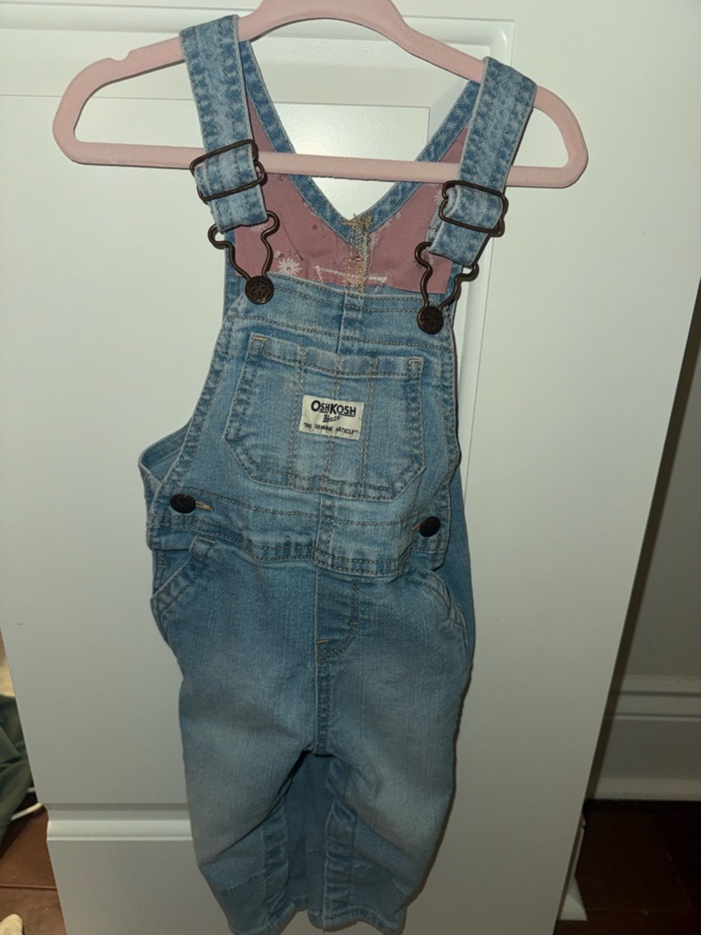OshKosh B'gosh Vintage Wash Denim Overalls in Light Blue